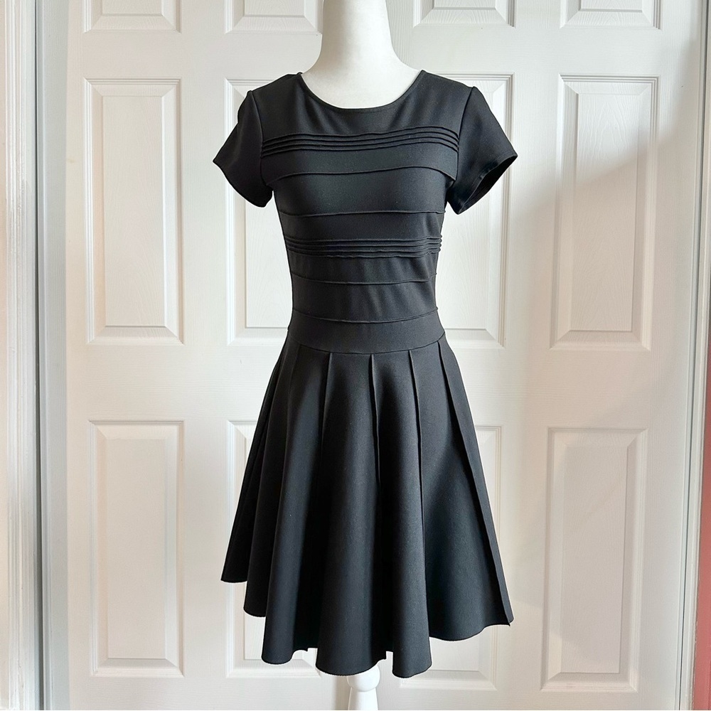 Parker Black Stretch A-Line Mini Dress